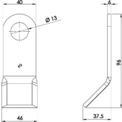 226264N Unbranded, Hammer mill knives 