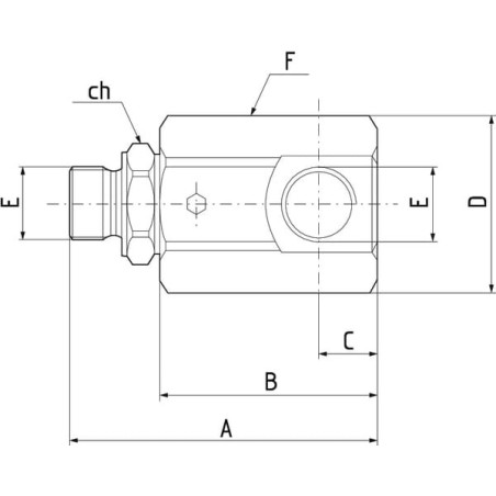 Rotary coupling 3/8 90 stopni - 230106