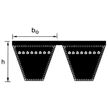 Power belt 2x3V 560 Optibelt - 23V560