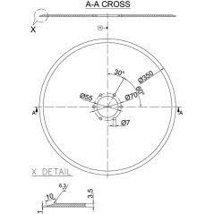 Flat disc 350x3.5mm - 213792N