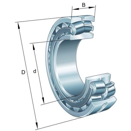 Spherical roller bearing 90x190x43mm - 21318