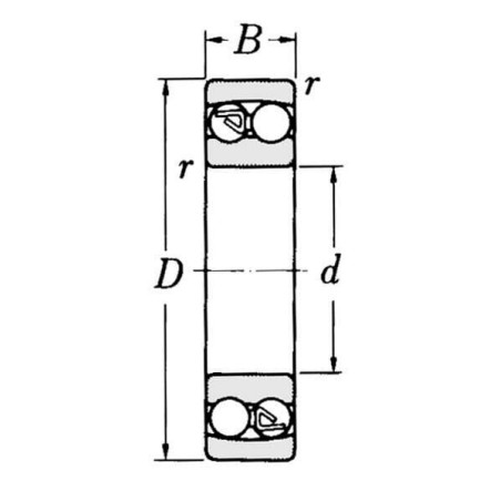 Self-aligning ball bearing 12x32x14mm SKF - 22012RSSKF