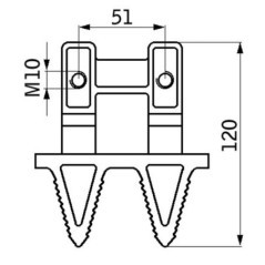 Doppelmulchfinger - 22221N