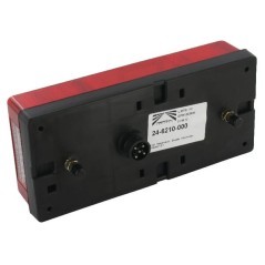 Rear light rectangular, 12V, red/amber, bolt on, Midipoint by Aspöck - 246210007