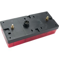 Rear light rectangular, 12V, red/amber, bolt on, Midipoint by Aspöck - 246000007