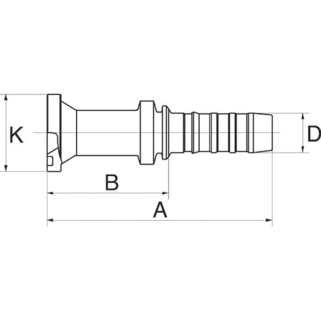 Swage coupling DN4063.5flang - 24GSM24FLH