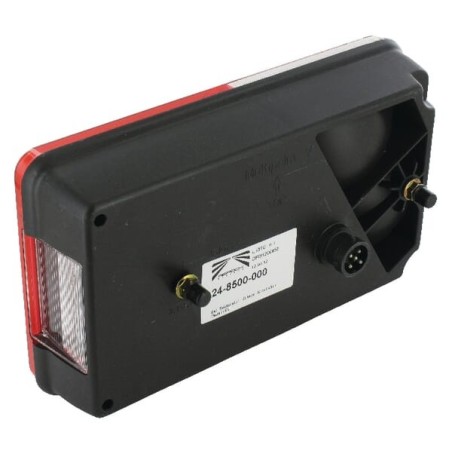 Rear light LH rectangular, 12V, red/transparent, bolt on, 5-pin, Multipoint V by Aspöck - 248500007