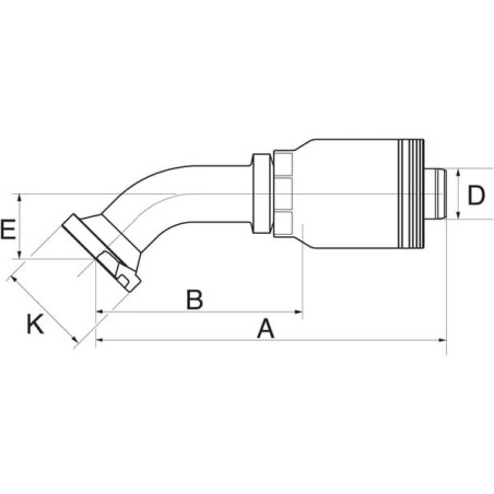 Swage coupling DN4063.5flang - 24GSM24FLH45