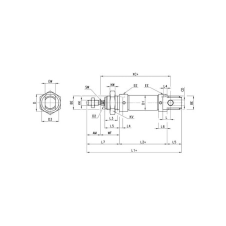 Cylinder 16-40 seria 25 - 25N2A16A040