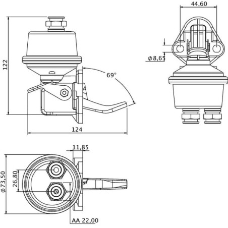 Kraftstoffpumpe NH - 2830266KR