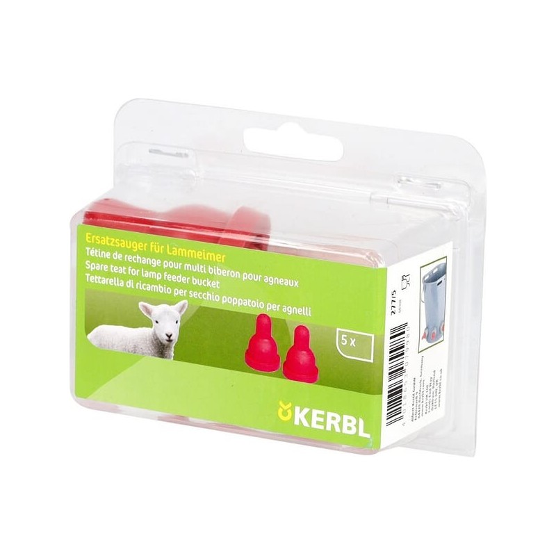 Nuckel rot lamm feeder 5pcs - 2775KER
