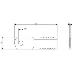 Häckselmesser gezahnt 4 mm - 281411Z