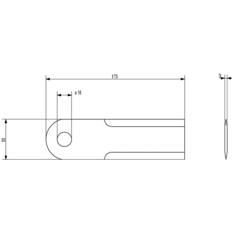 Chopping knife 3mm - 281400N