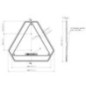 Triangular warning sign plastic red - 2880000000