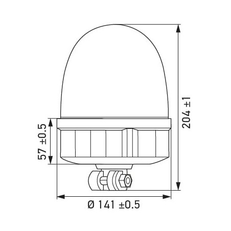 Beacon RotaFlash Compact LED DIN flexible mount - 2XD013878011
