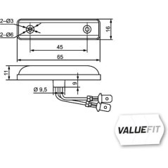 2PS357010101 Hella ValueFit, Rechteckige Umrissleuchten 