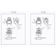 Multifaster DN10-4 x 3/8 inch BSPP movable section plug - 2P506438GMC