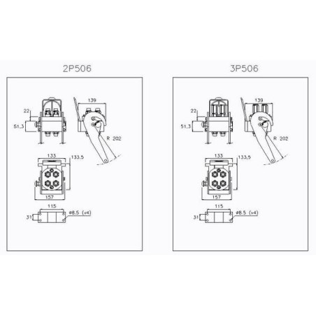 Multifaster DN10-4 x 3/8 inch BSPP movable section plug - 2P506438GMC