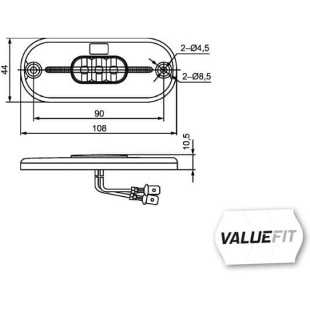 LED-Seitenmarkierungsleuchte - 2PS357009101