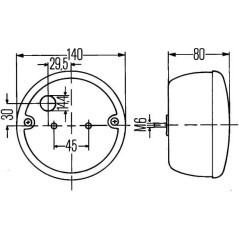 2SE001685201 Hella, Runde Rücklichter 
