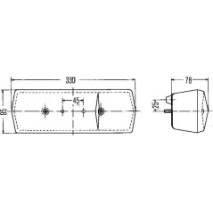 2SD001688171 Hella, Rechteckige Rücklichter 
