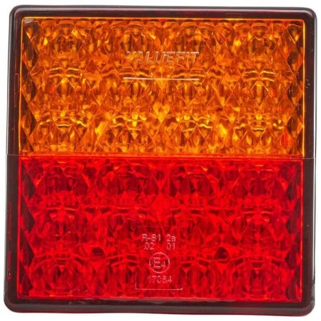 Lampa tylna zespolona LED, kwadratowa 12V czerwona/pomarańczowa przykręcana 80x33.7x80 mm Hella ValueFit - 2SD357029001