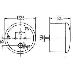2SD964169111 Hella, Runde Rücklichter 