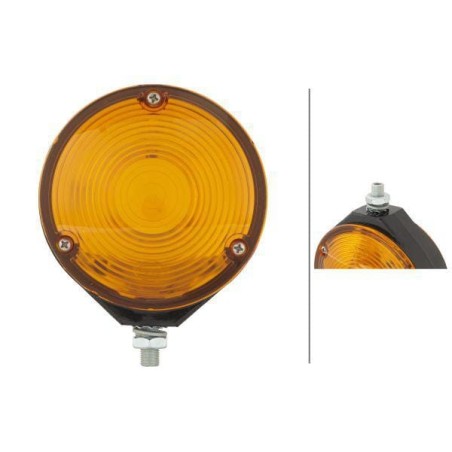Indicator light round, 12/24V, amber, Hella - 2BA003022021