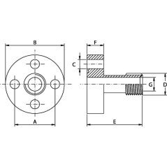 2DPM12 Oleo Tecnica, Flansche für Pumpen und Motoren 