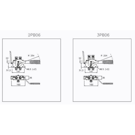 Multifaster DN10-2 x 3/8 inch BSPP movable section plug - 2PB06238GMC