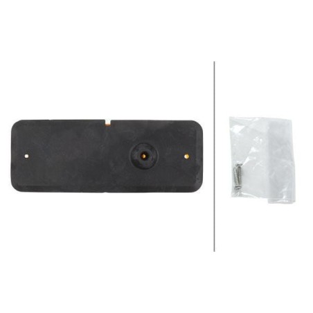 Indicator light RH 21W, rectangular, 12/24V, amber, bolt on, 140xHella - 2BM006692021