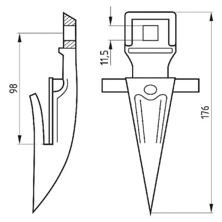 Cutting bar single finger - 3025522182M1