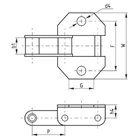 Intake elevator chain, middle Fi 8.3mm, 5m - 302531624117024M1
