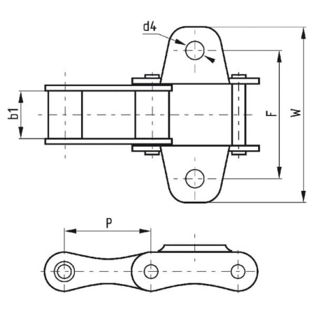 Intake elevator chain, 5m - 30303155012200M1