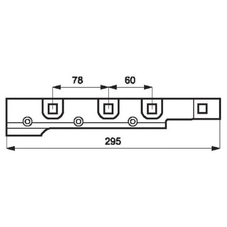 Knife head guide, L-295mm - 3025610070