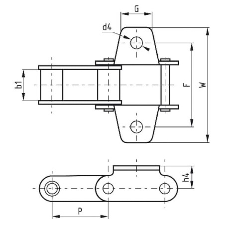 Intake elevator chain, Fi 8.3mm 5m - 30453155011420M1