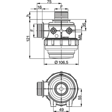 Suction filter 50 Mesh 1.1/4 inch coupling - 3102153