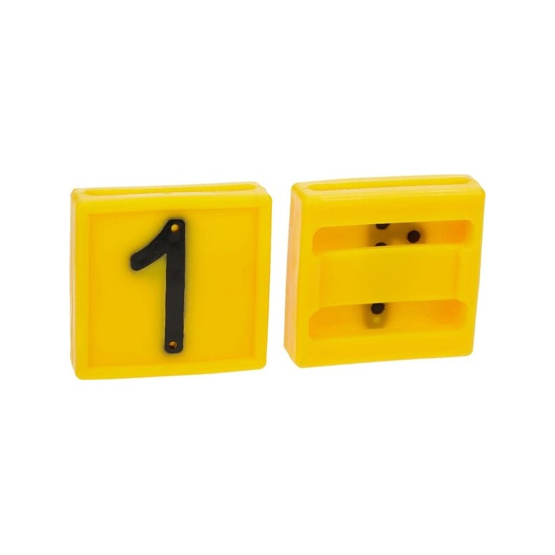 Cyfra do obroży, nr 1 żółta 45x45mm - 306001FA Cyfra do obroży, nr 1 żółta 45x45mm - 306001FA