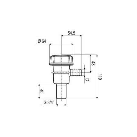 Suction filter 3/4 inchm d.16 50m long - 309633