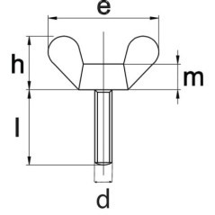 Śruba skrzydełkowa DIN316 M10x40 mm ocynk Kramp - 3161040