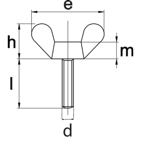 Śruba skrzydełkowa DIN316 M10x40 mm ocynk Kramp - 3161040