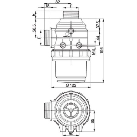 Suctionfilter 1 1/4 inch 32m - 3142052