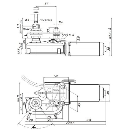 Wischermotor - 31658652BI0