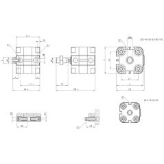 Cylinder kompaktowy 12-30 seria 31 - 31F2A012A030