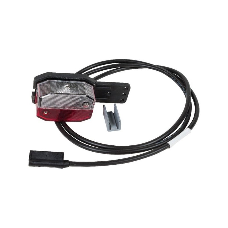 Marker light LH rectangular, 24V, red/white, bolt on, Aspöck - 316564157