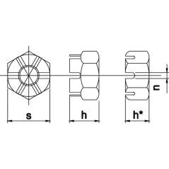 Kronenmutter M27x2 SW41 - 328F004