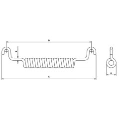 Upper spring 18x4x170mm - 322F005