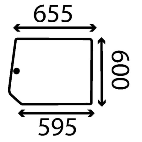 Szyba tylna, CNH - 340602A1