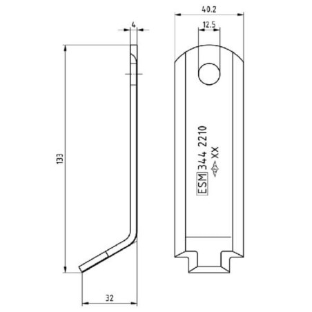 Flail blade ESM - 3442210