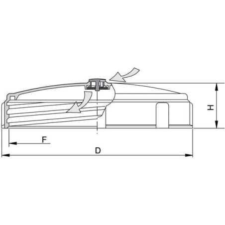 Tankverschluss 240mm - 354220